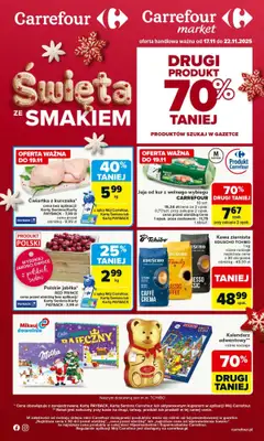 Carrefour Market - gazetka promocyjna Gazetka Carrefour Market od poniedziałku od poniedziałku 17.11 do soboty 22.11
