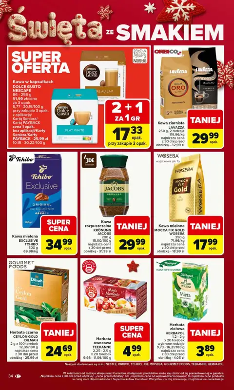 Carrefour Market - gazetka promocyjna Gazetka Carrefour Market od poniedziałku od poniedziałku 17.11 do soboty 22.11 - strona 34