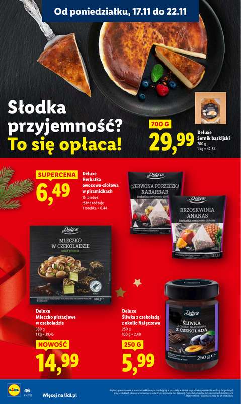 Lidl - gazetka promocyjna Oferta od poniedziałku od poniedziałku 17.11 do środy 19.11 - strona 46