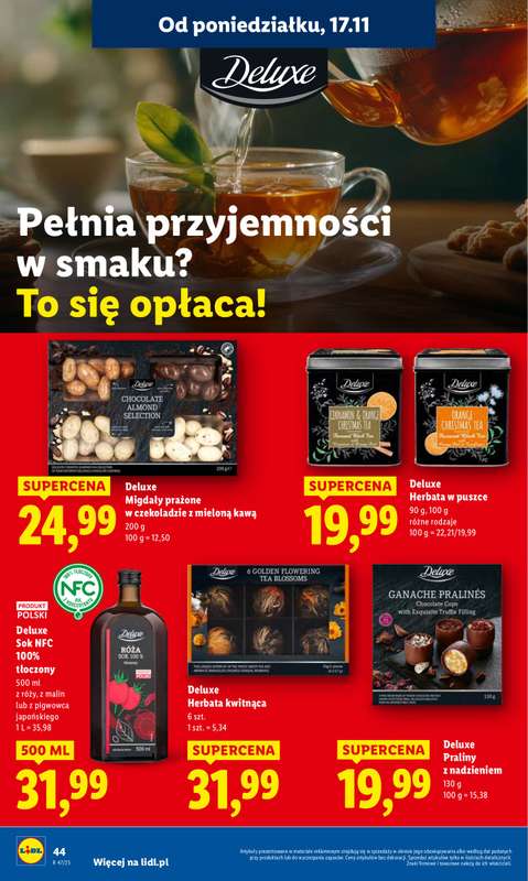 Lidl - gazetka promocyjna Oferta od poniedziałku od poniedziałku 17.11 do środy 19.11 - strona 44