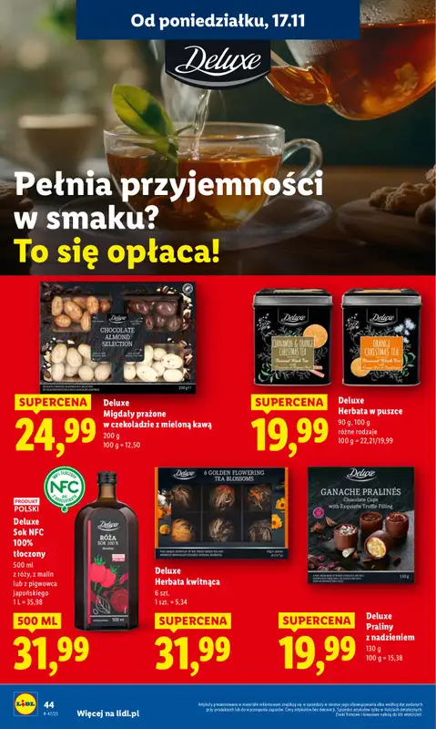 Lidl - gazetka promocyjna Oferta od poniedziałku od poniedziałku 17.11 do środy 19.11 - strona 44
