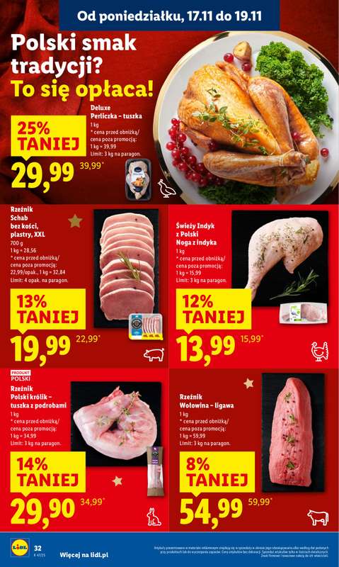 Lidl - gazetka promocyjna Oferta od poniedziałku od poniedziałku 17.11 do środy 19.11 - strona 32