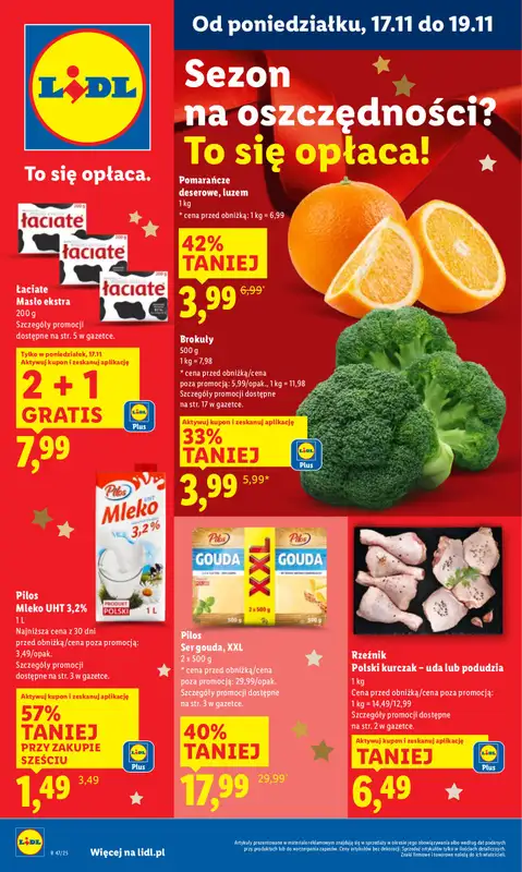 Lidl - gazetka promocyjna Oferta od poniedziałku od poniedziałku 17.11 do środy 19.11