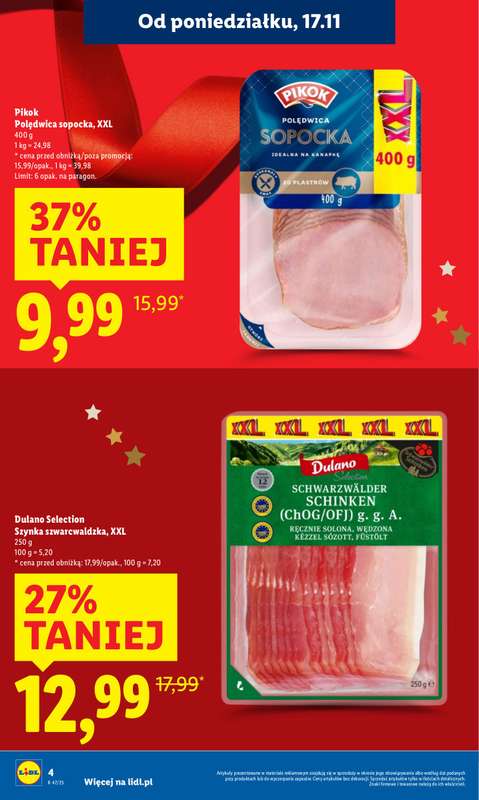 Lidl - gazetka promocyjna Oferta od poniedziałku od poniedziałku 17.11 do środy 19.11 - strona 4