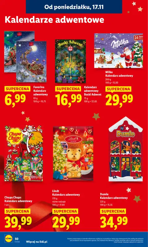 Lidl - gazetka promocyjna Oferta od poniedziałku od poniedziałku 17.11 do środy 19.11 - strona 50