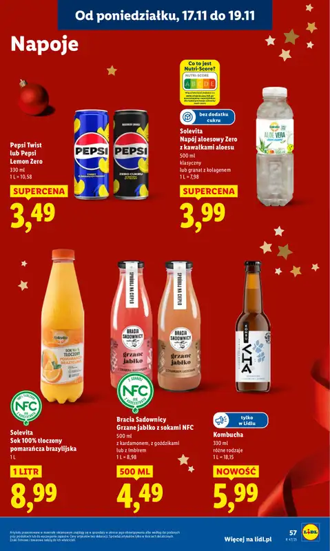 Lidl - gazetka promocyjna Oferta od poniedziałku od poniedziałku 17.11 do środy 19.11 - strona 57