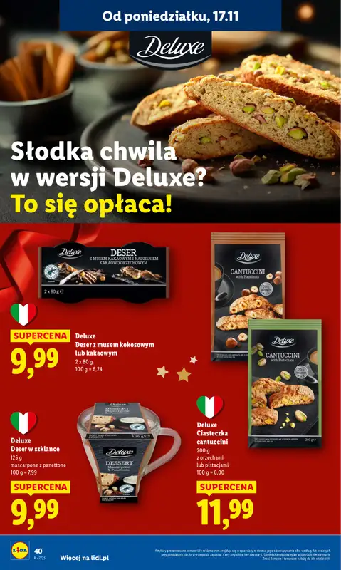 Lidl - gazetka promocyjna Oferta od poniedziałku od poniedziałku 17.11 do środy 19.11 - strona 40