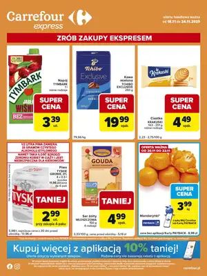 Carrefour Express - gazetka promocyjna Gazetka Express od wtorku 18.11 do poniedziałku 24.11