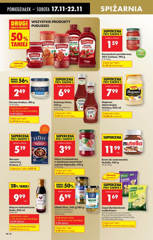 Biedronka - gazetka promocyjna Od poniedziałku, Z ladą tradycyjną od poniedziałku 17.11 do niedzieli 23.11 - strona 52