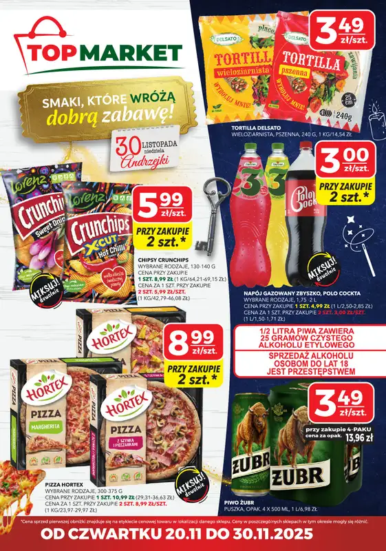 Top Market - gazetka promocyjna Gazetka od czwartku 20.11 do niedzieli 30.11
