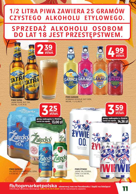 Top Market - gazetka promocyjna Gazetka od czwartku 20.11 do niedzieli 30.11 - strona 11