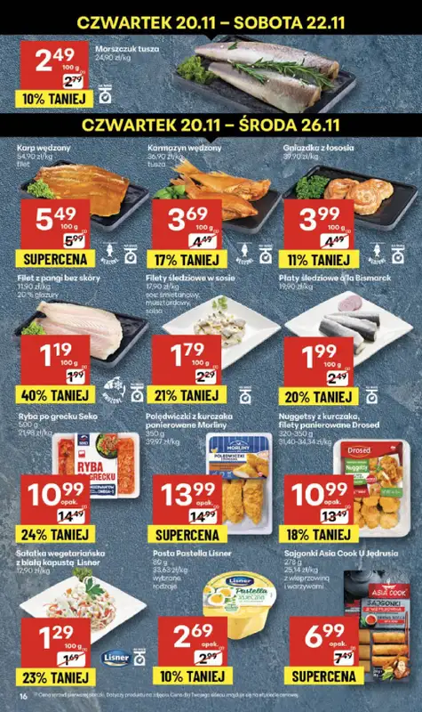 Delikatesy Centrum - gazetka promocyjna Gazetka  do środy 26.11 - strona 16