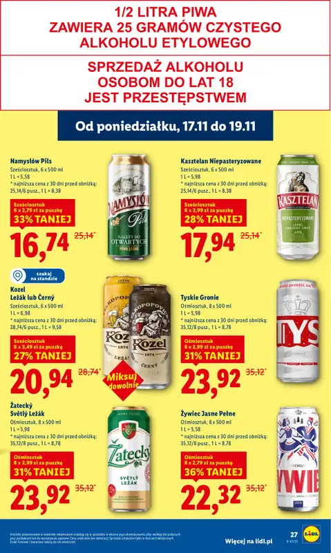 Lidl - gazetka promocyjna Oferta od poniedziałku od poniedziałku 17.11 do środy 19.11 - strona 29
