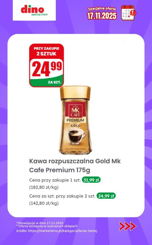 Dino - gazetka promocyjna Specjalna oferta na 17.11.2025 - promocje spoza gazetki od poniedziałku 17.11 do poniedziałku 17.11 - strona 10