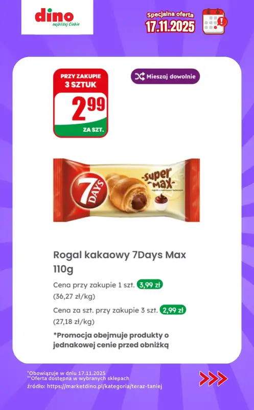 Dino - gazetka promocyjna Specjalna oferta na 17.11.2025 - promocje spoza gazetki od poniedziałku 17.11 do poniedziałku 17.11 - strona 9
