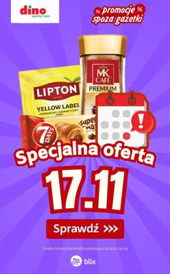 Dino - gazetka promocyjna Specjalna oferta na 17.11.2025 - promocje spoza gazetki od poniedziałku 17.11 do poniedziałku 17.11