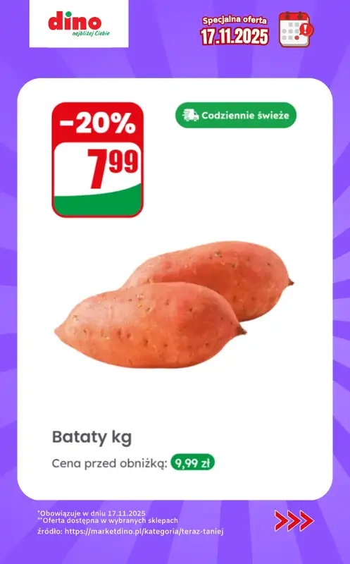 Dino - gazetka promocyjna Specjalna oferta na 17.11.2025 - promocje spoza gazetki od poniedziałku 17.11 do poniedziałku 17.11 - strona 3