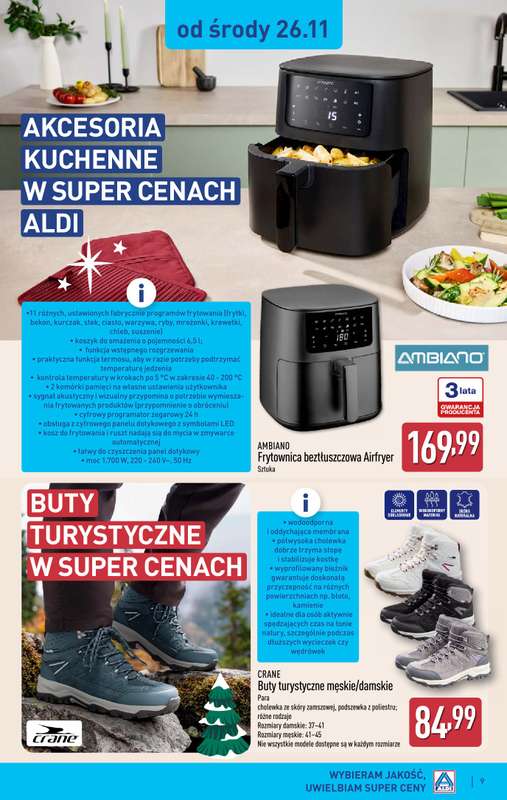 Aldi - gazetka promocyjna Akcesoria kuchenne w super cenach Aldi! od środy 26.11 do soboty 29.11 - strona 9