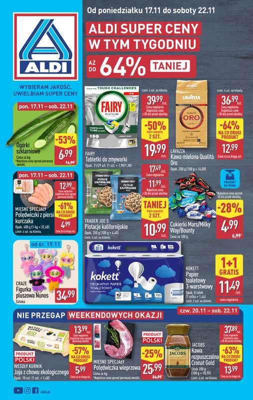 Aldi - gazetka promocyjna Pełny katalog! od poniedziałku 17.11 do soboty 22.11