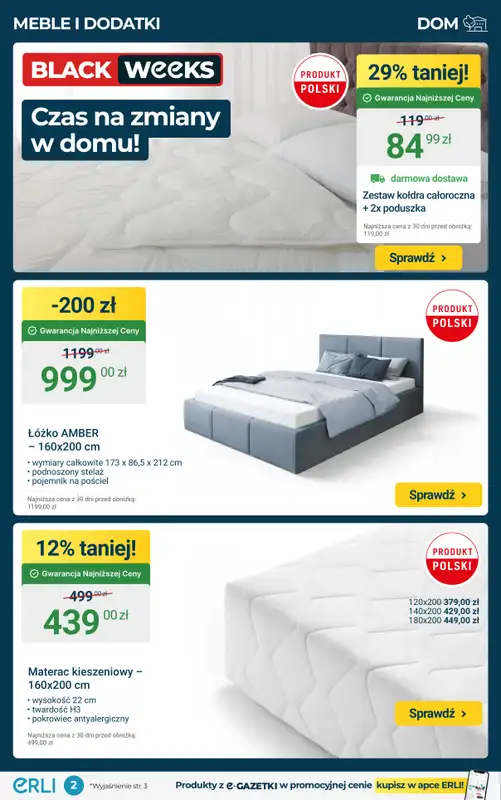 Erli - gazetka promocyjna Black Weeks – najtaniej dla Twojego domu! od poniedziałku 17.11 do niedzieli 23.11 - strona 2