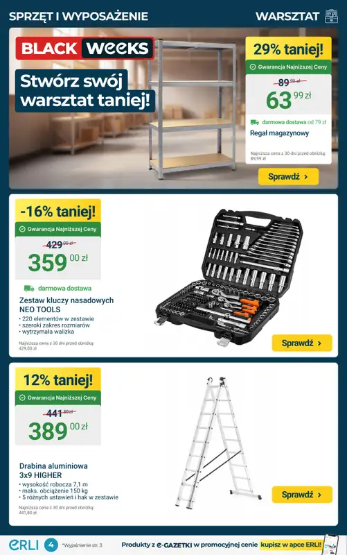 Erli - gazetka promocyjna Black Weeks – najtaniej dla Twojego domu! od poniedziałku 17.11 do niedzieli 23.11 - strona 4