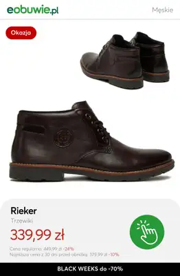 eobuwie.pl - gazetka promocyjna Do -70% obuwie męskie od poniedziałku 17.11 do czwartku 27.11 - strona 8