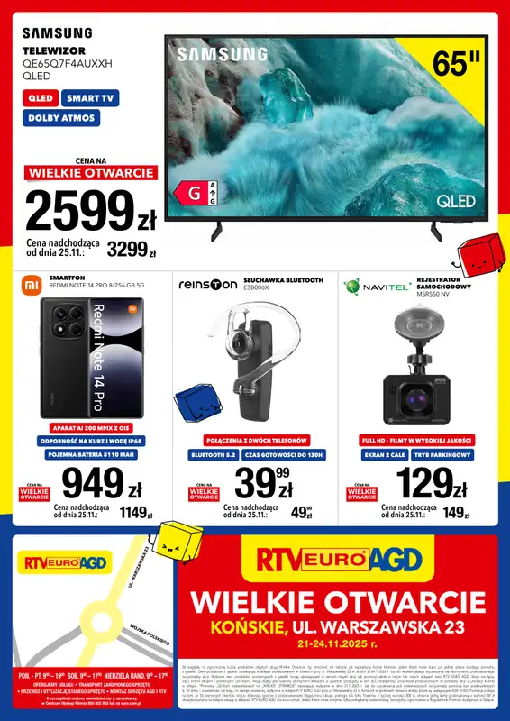 RTV EURO AGD - gazetka promocyjna WIELKIE OTWARCIE - KOŃSKIE od piątku 21.11 do poniedziałku 24.11 - strona 8