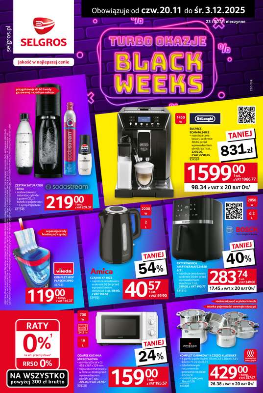 Selgros - gazetka promocyjna Katalog Black Week od czwartku 20.11 do środy 03.12