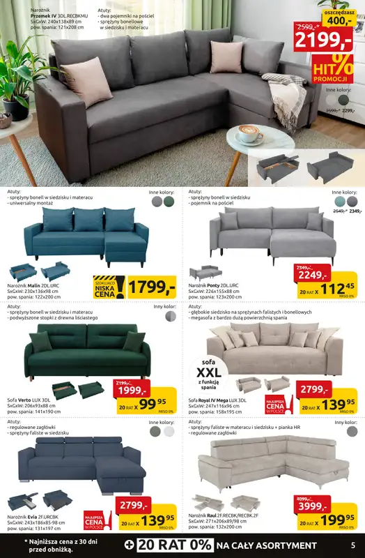 Black Red White - gazetka promocyjna Black Weeks do -60% na setki mebli i dodatków od poniedziałku 17.11 do niedzieli 30.11 - strona 5