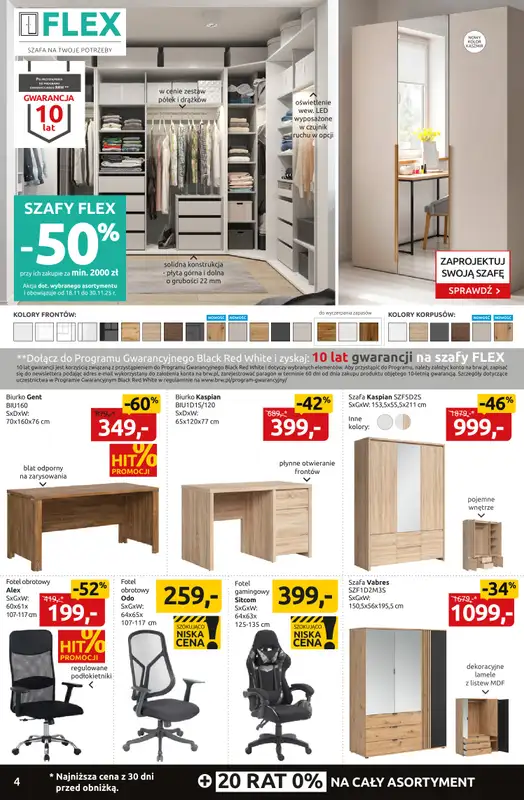 Black Red White - gazetka promocyjna Black Weeks do -60% na setki mebli i dodatków od poniedziałku 17.11 do niedzieli 30.11 - strona 4