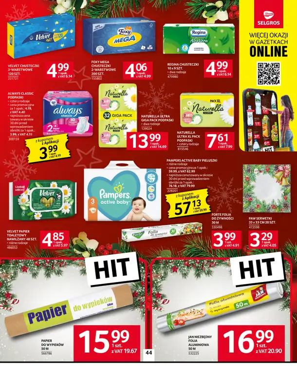 Selgros - gazetka promocyjna Oferta spożywcza od czwartku 20.11 do środy 03.12 - strona 44