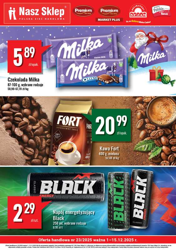 Premium - gazetka promocyjna Plakat Premium Market Plus od poniedziałku 01.12 do poniedziałku 15.12