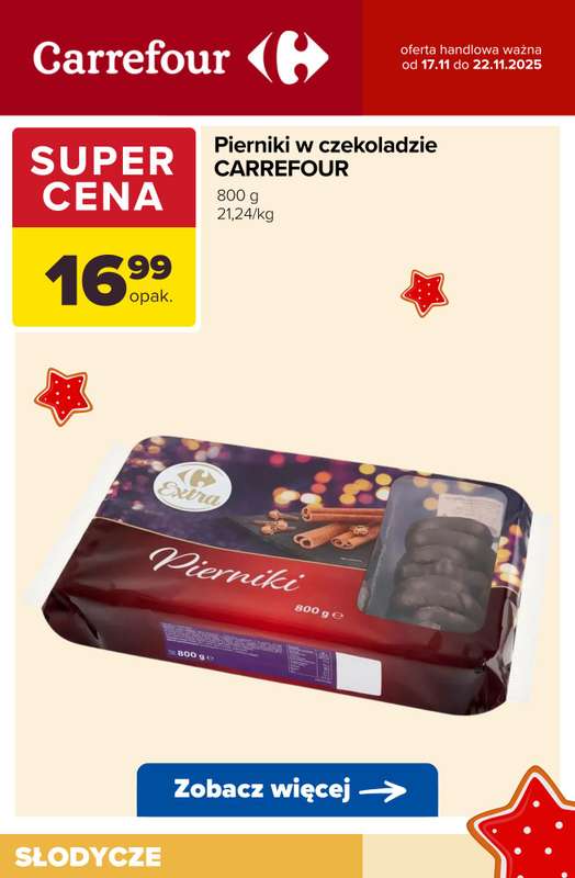 Carrefour - gazetka promocyjna ŚWIĄTECZNE SŁODKOŚCI - w super cenach! od wtorku 18.11 do soboty 22.11 - strona 6