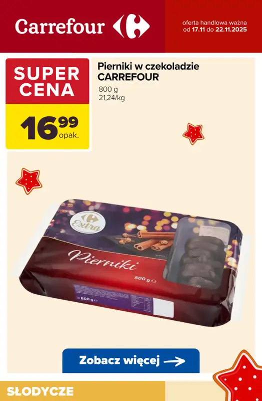 Carrefour - gazetka promocyjna ŚWIĄTECZNE SŁODKOŚCI - w super cenach! od wtorku 18.11 do soboty 22.11 - strona 6