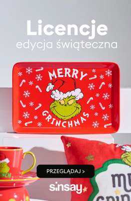 Sinsay - gazetka promocyjna Licencje - edycja świąteczna (Grinch, Psi Patrol, Stitch i inni!) od poniedziałku 17.11 do niedzieli 23.11