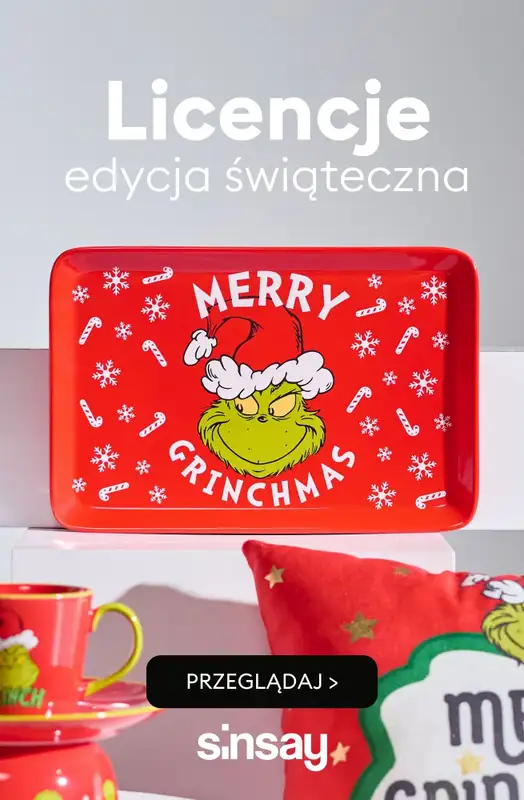 Sinsay - gazetka promocyjna Licencje - edycja świąteczna (Grinch, Psi Patrol, Stitch i inni!) od poniedziałku 17.11 do niedzieli 23.11