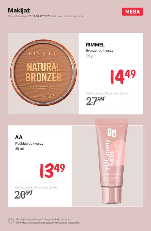 Rossmann - gazetka promocyjna MEGA promocje z nowej gazetki od wtorku 18.11 do czwartku 04.12 - strona 2