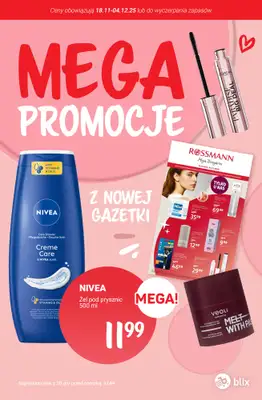 Rossmann - gazetka promocyjna MEGA promocje z nowej gazetki od wtorku 18.11 do czwartku 04.12