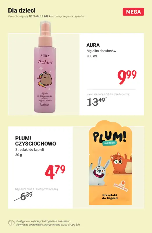 Rossmann - gazetka promocyjna MEGA promocje z nowej gazetki od wtorku 18.11 do czwartku 04.12 - strona 11