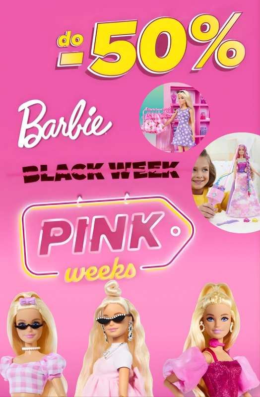 Smyk - gazetka promocyjna Pink Weeks: Barbie do -50% od poniedziałku 17.11 