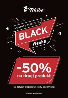 Tchibo - gazetka promocyjna Black Week 50% rabatu na drugi produkt od wtorku 18.11 do poniedziałku 24.11