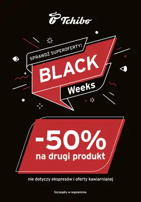Tchibo - gazetka promocyjna Black Week 50% rabatu na drugi produkt od wtorku 18.11 do poniedziałku 24.11