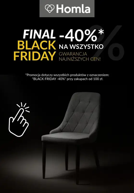 Homla - gazetka promocyjna -40% na wszystko  