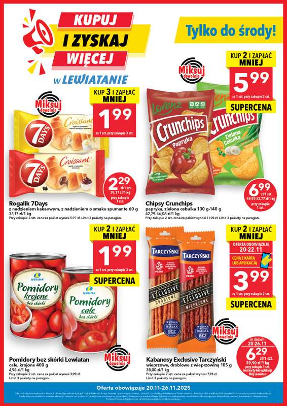LEWIATAN - gazetka promocyjna Kupuj i zyskaj więcej od czwartku 20.11 do środy 26.11
