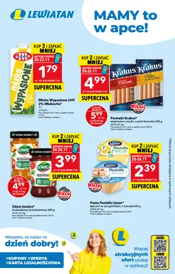 LEWIATAN - gazetka promocyjna Z kuponami w Lewiatanie od czwartku 20.11 do środy 26.11