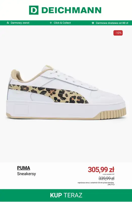 Deichmann - gazetka promocyjna Sneakersy damskie Puma od poniedziałku 17.11  - strona 2