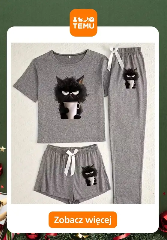 Prezenty - gazetka promocyjna Temu | Świąteczne piżamy dla niej od poniedziałku 17.11  - strona 13