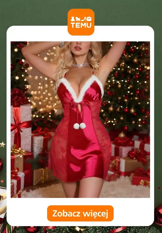 Prezenty - gazetka promocyjna Temu | Świąteczne piżamy dla niej od poniedziałku 17.11  - strona 7