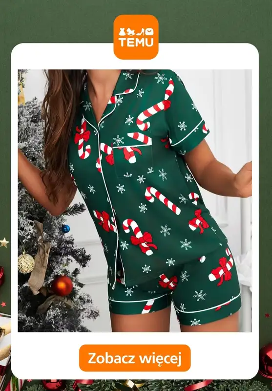 Prezenty - gazetka promocyjna Temu | Świąteczne piżamy dla niej od poniedziałku 17.11  - strona 2