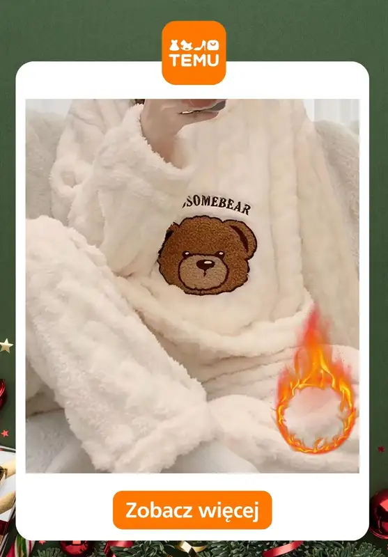 Prezenty - gazetka promocyjna Temu | Świąteczne piżamy dla niej od poniedziałku 17.11  - strona 12